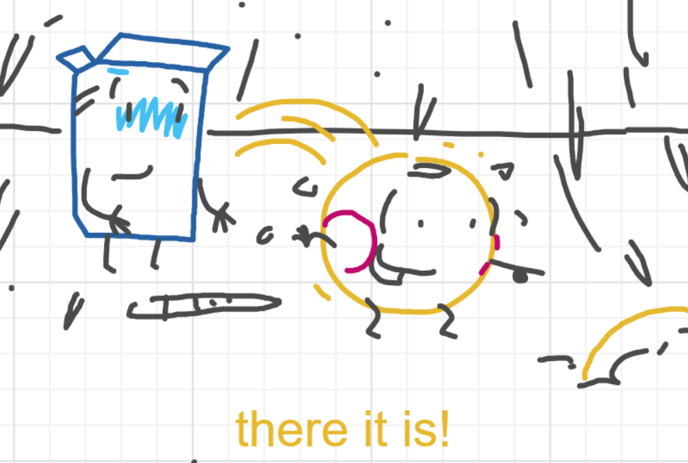 A panel from I've Been Everywhere, Man, episode nine of the Board Boards object show by Furretwalk/WalkingFurret.